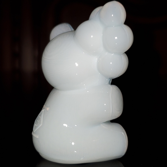 Vntg Boyd "Patrick the Bear" Crisp White Slag Glass - Picture 6 of 8